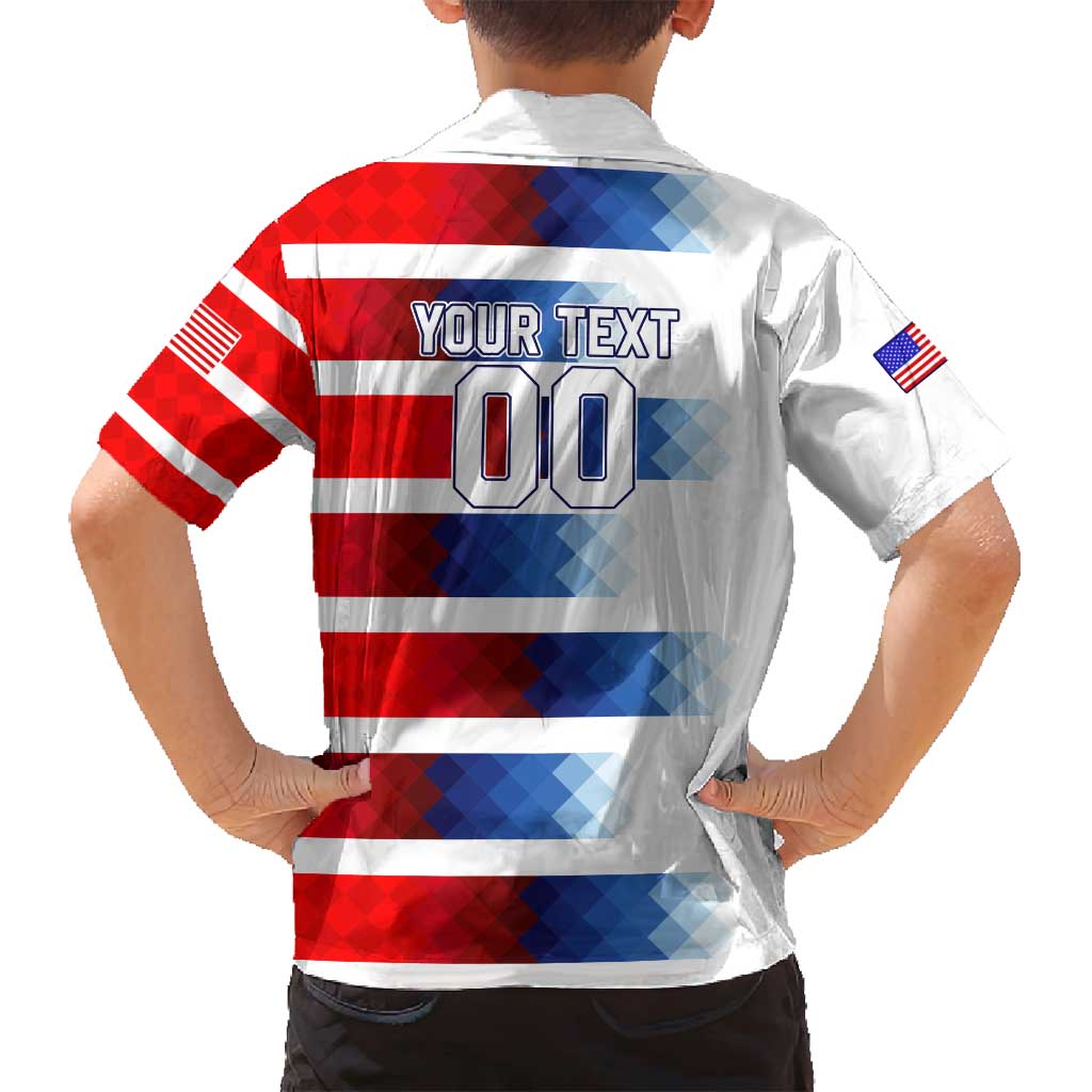 USA Soccer Family Matching Long Sleeve Bodycon Dress and Hawaiian Shirt Summer Paris 2024 - Wonder Print Shop