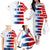 USA Soccer Family Matching Off The Shoulder Long Sleeve Dress and Hawaiian Shirt Summer Paris 2024 - Wonder Print Shop