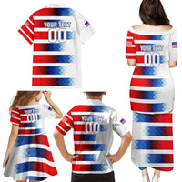 USA Soccer Family Matching Puletasi and Hawaiian Shirt Summer Paris 2024 - Wonder Print Shop