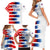 USA Soccer Family Matching Short Sleeve Bodycon Dress and Hawaiian Shirt Summer Paris 2024 - Wonder Print Shop