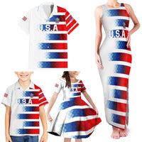 USA Soccer Family Matching Tank Maxi Dress and Hawaiian Shirt Summer Paris 2024 - Wonder Print Shop
