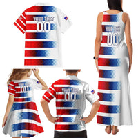USA Soccer Family Matching Tank Maxi Dress and Hawaiian Shirt Summer Paris 2024 - Wonder Print Shop