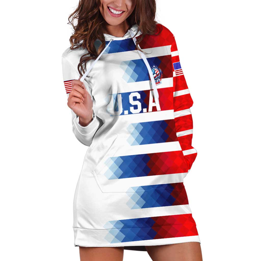 USA Soccer Hoodie Dress Summer Paris 2024 - Wonder Print Shop
