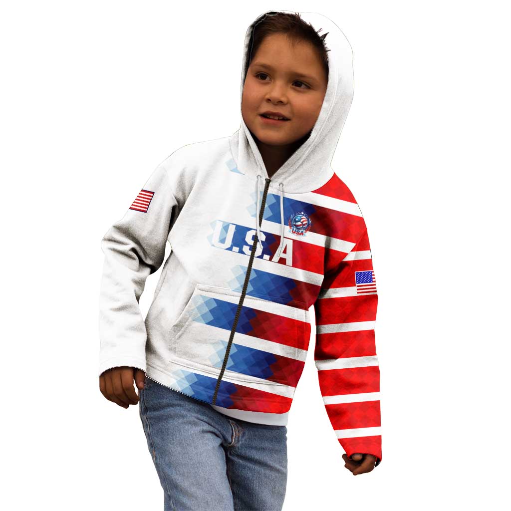 USA Soccer Kid Hoodie Summer Paris 2024 - Wonder Print Shop