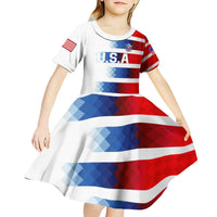 USA Soccer Kid Short Sleeve Dress Summer Paris 2024 - Wonder Print Shop