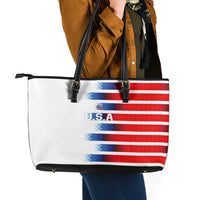 USA Soccer Leather Tote Bag Summer Paris 2024 - Wonder Print Shop