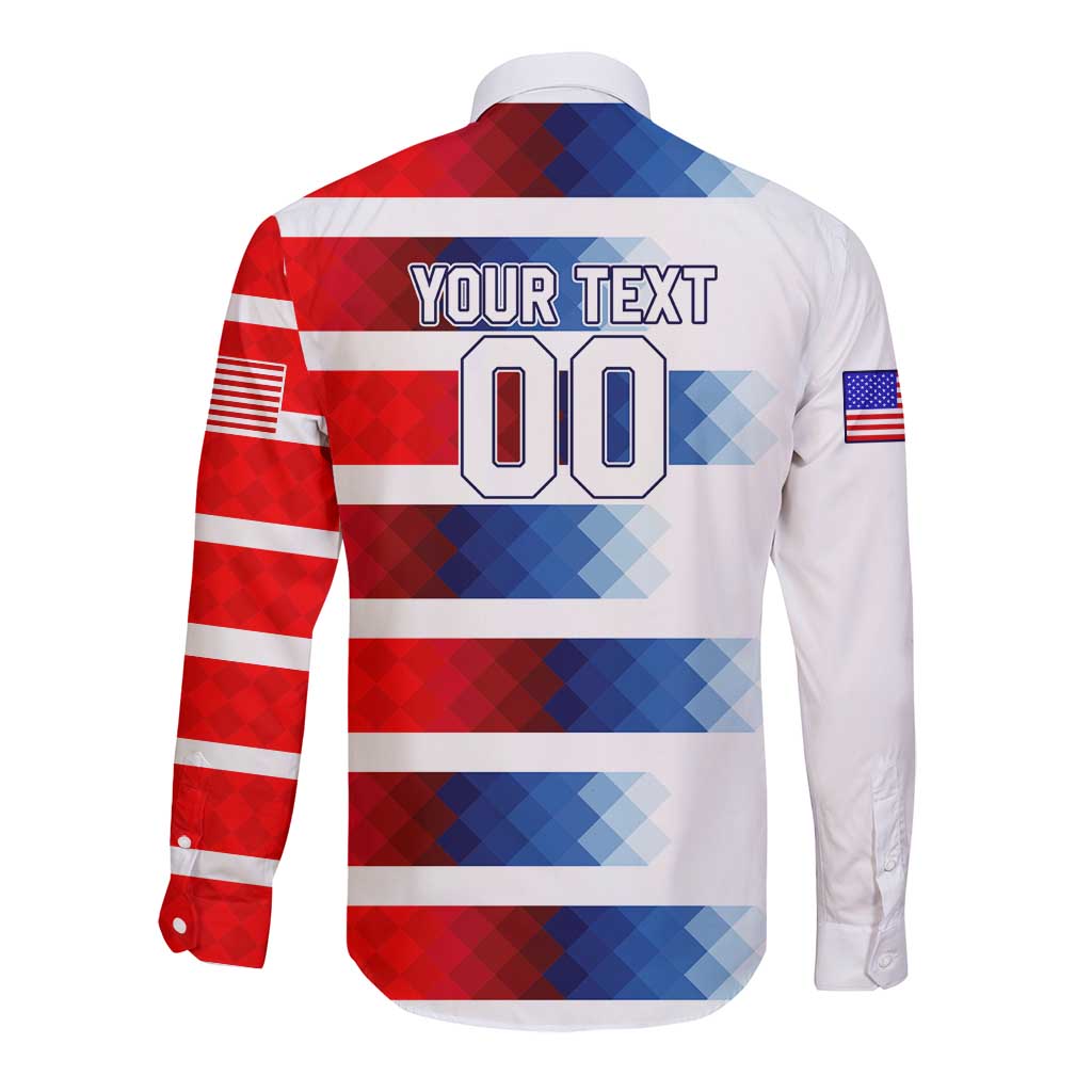 USA Soccer Long Sleeve Button Shirt Summer Paris 2024 - Wonder Print Shop