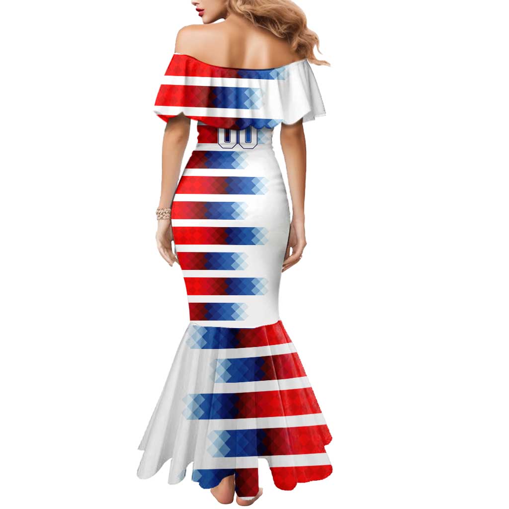 USA Soccer Mermaid Dress Summer Paris 2024 - Wonder Print Shop