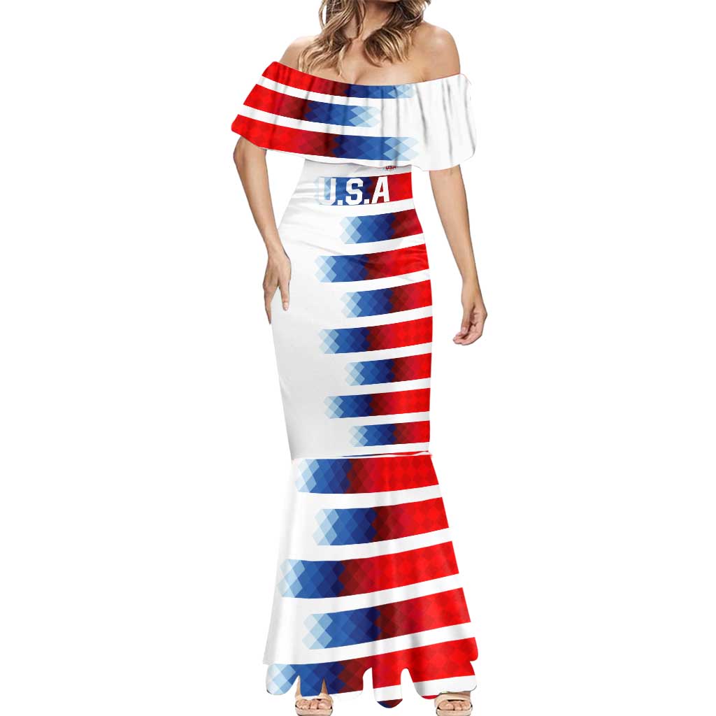 USA Soccer Mermaid Dress Summer Paris 2024 - Wonder Print Shop