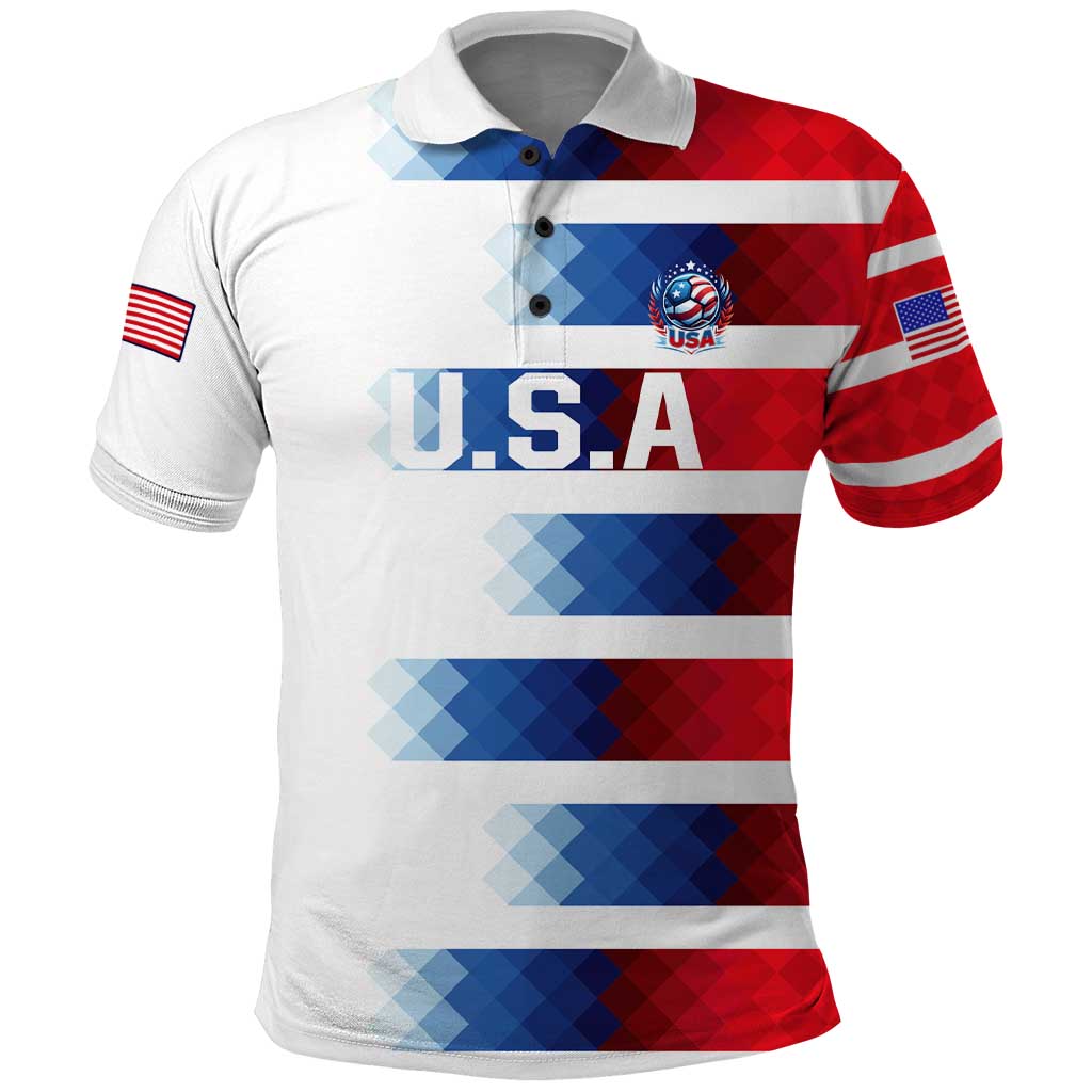 USA Soccer Polo Shirt Summer Paris 2024 - Wonder Print Shop