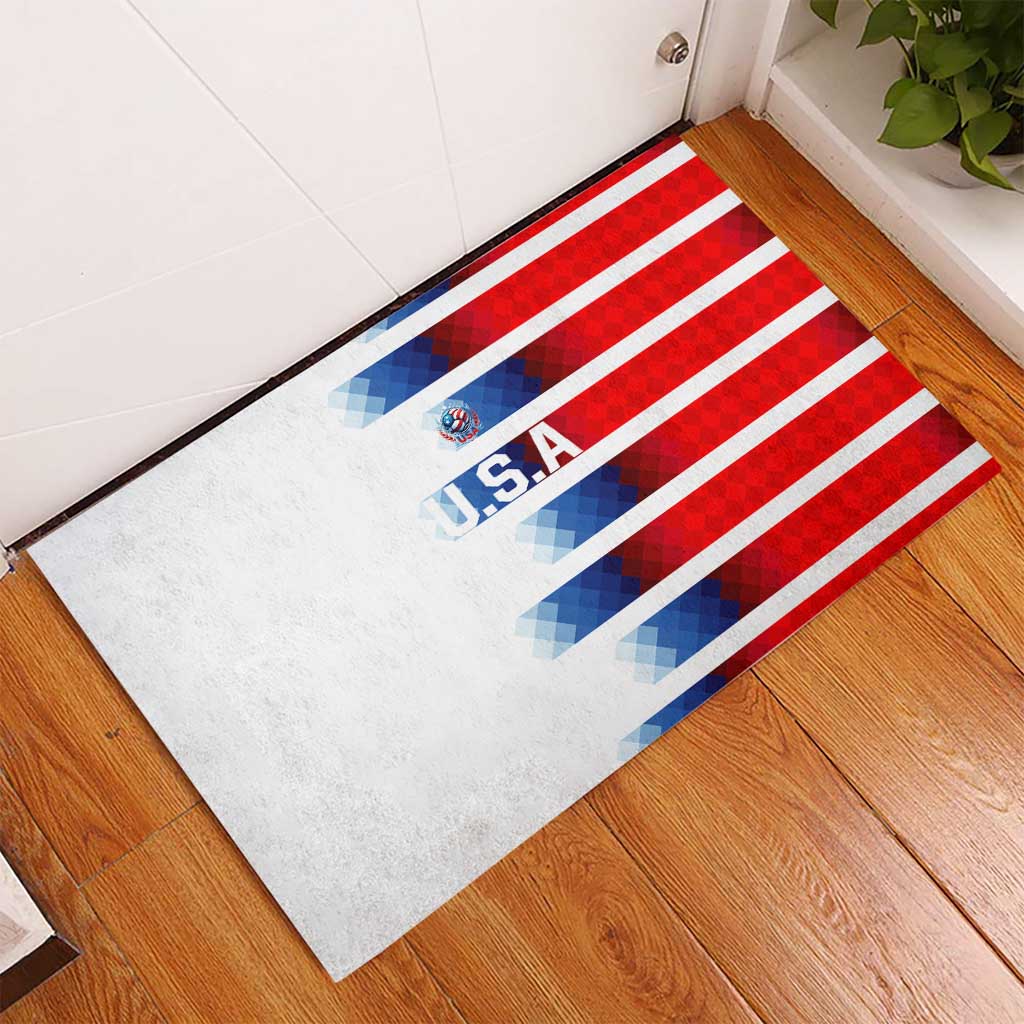 USA Soccer Rubber Doormat Summer Paris 2024 - Wonder Print Shop
