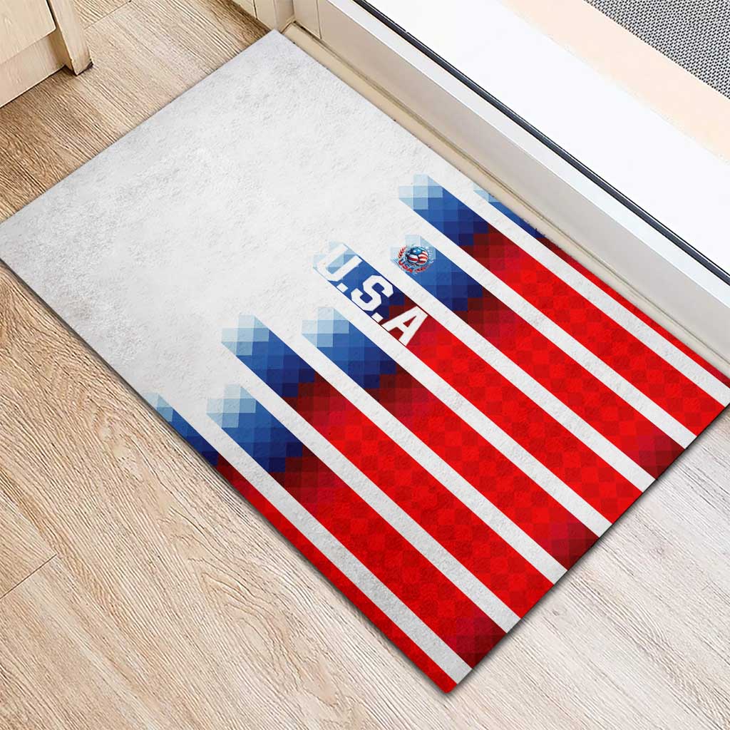USA Soccer Rubber Doormat Summer Paris 2024 - Wonder Print Shop