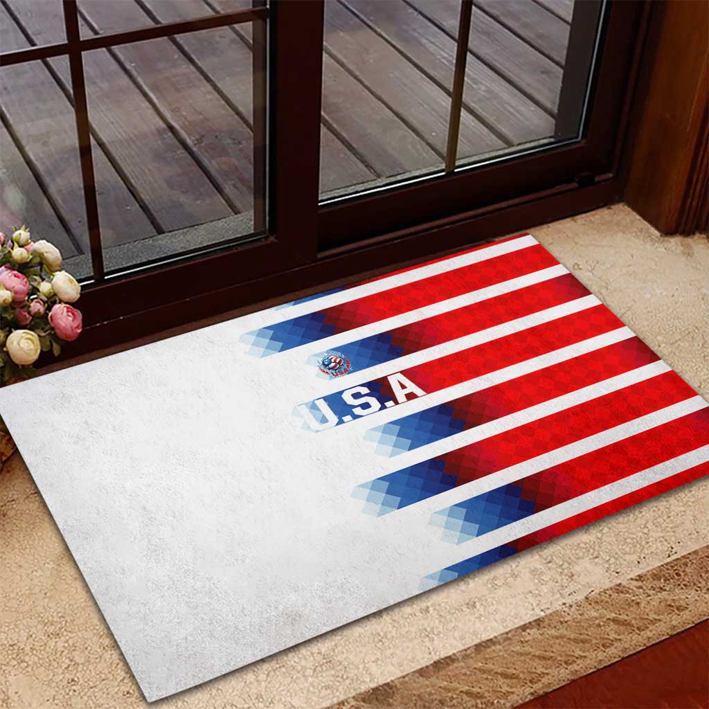 USA Soccer Rubber Doormat Summer Paris 2024 - Wonder Print Shop