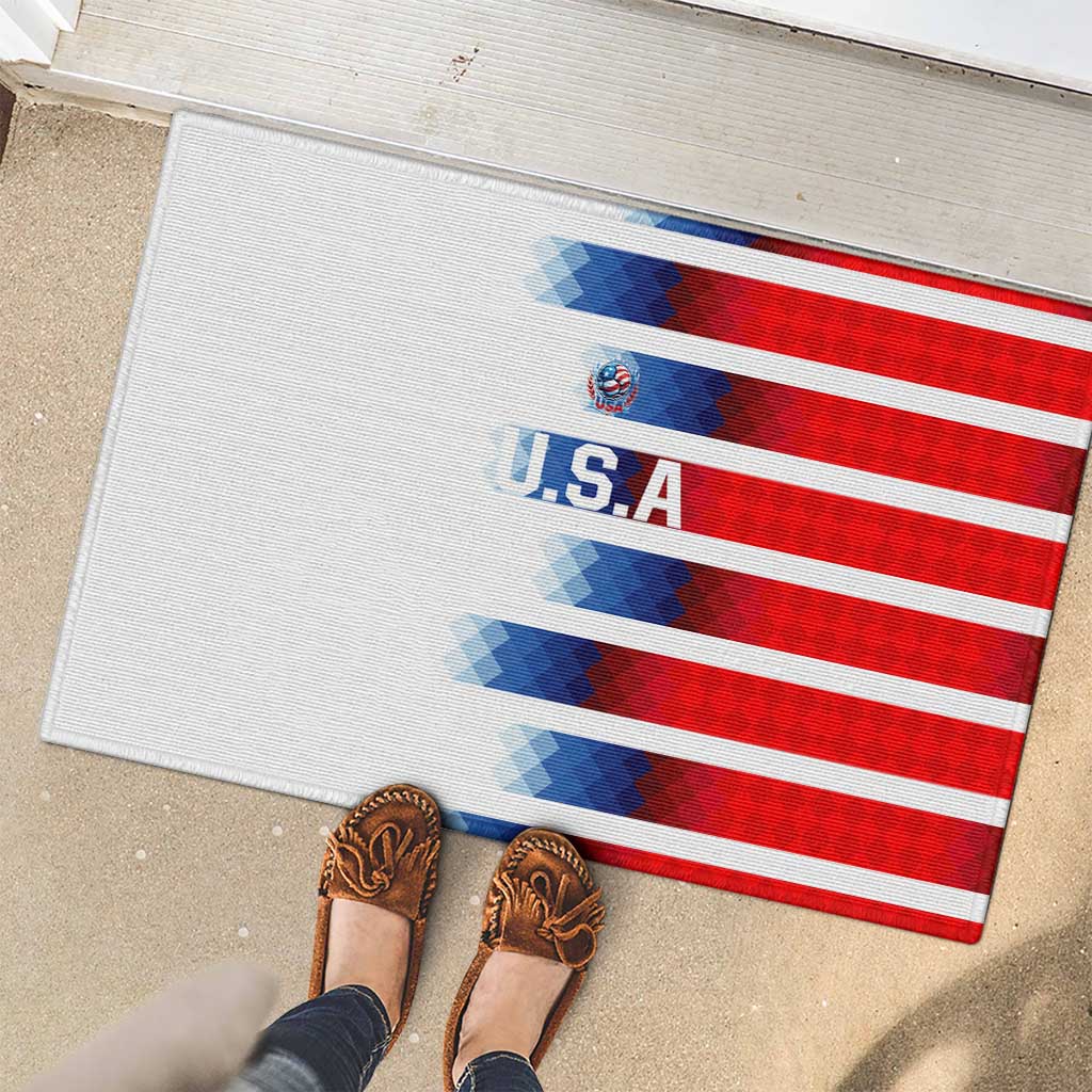 USA Soccer Rubber Doormat Summer Paris 2024 - Wonder Print Shop