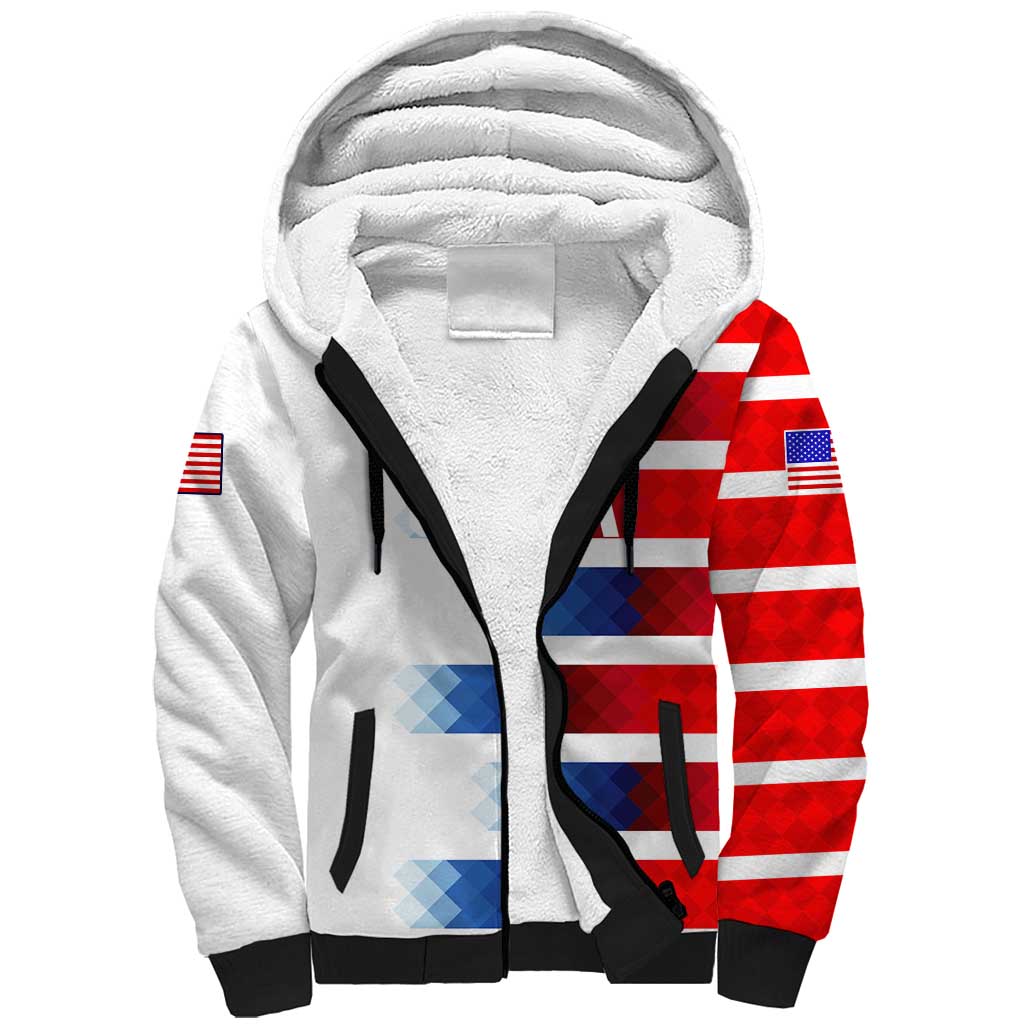 USA Soccer Sherpa Hoodie Summer Paris 2024 - Wonder Print Shop