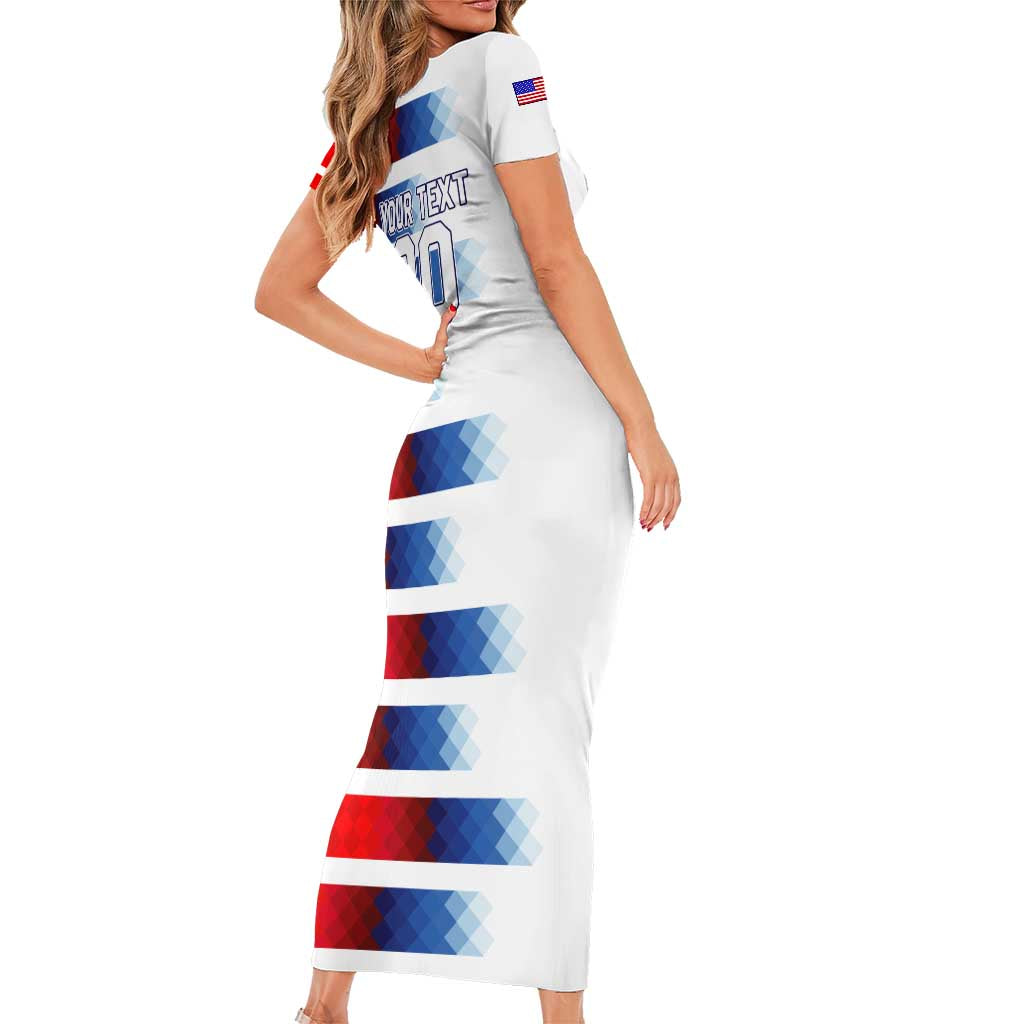 USA Soccer Short Sleeve Bodycon Dress Summer Paris 2024 - Wonder Print Shop