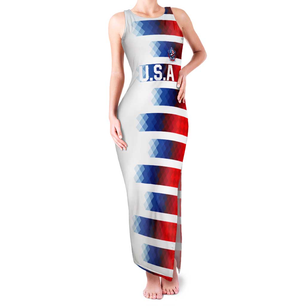 USA Soccer Tank Maxi Dress Summer Paris 2024 - Wonder Print Shop