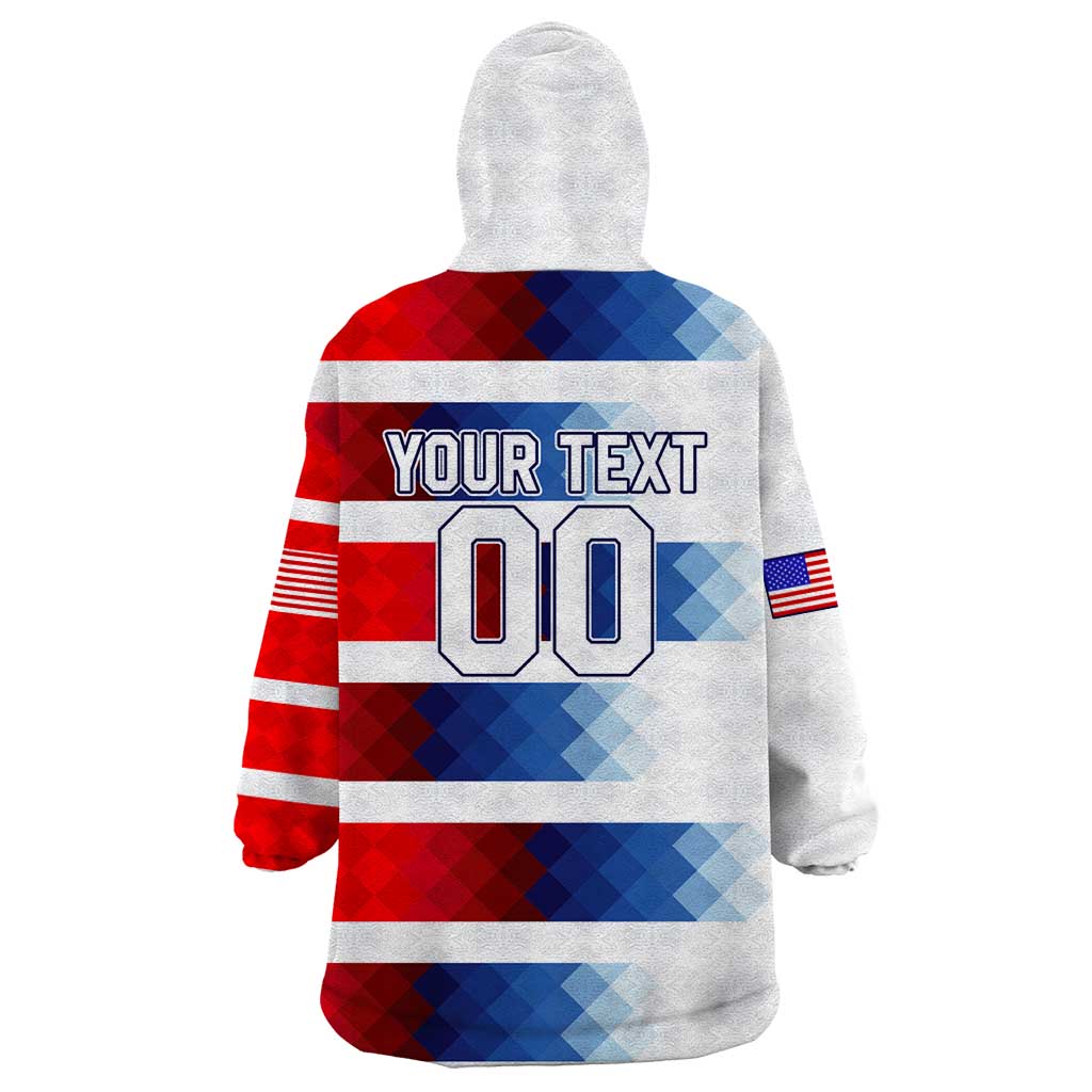 USA Soccer Wearable Blanket Hoodie Summer Paris 2024 - Wonder Print Shop