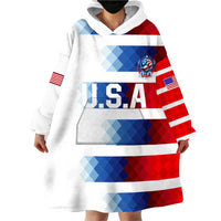 USA Soccer Wearable Blanket Hoodie Summer Paris 2024 - Wonder Print Shop