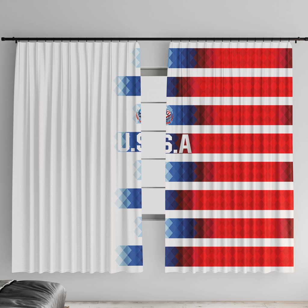 USA Soccer Window Curtain Summer Paris 2024 - Wonder Print Shop