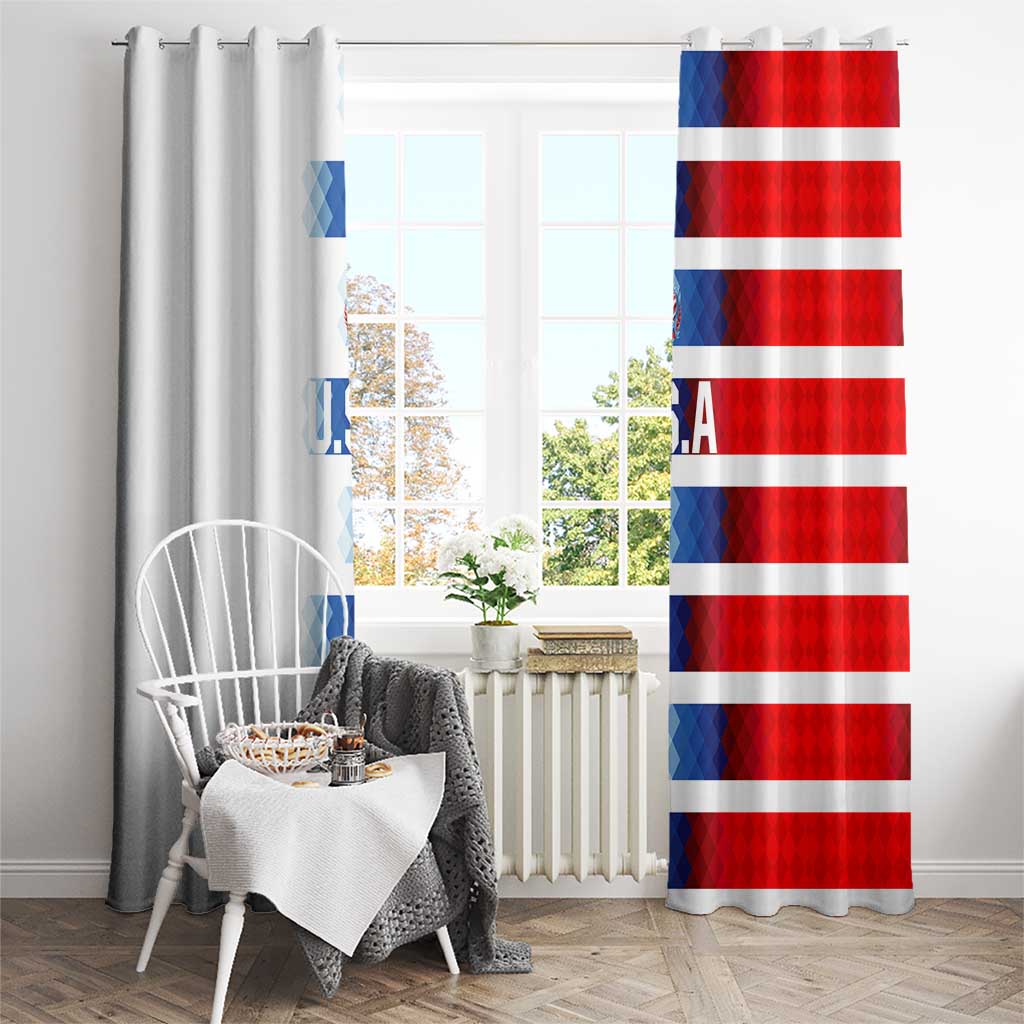 USA Soccer Window Curtain Summer Paris 2024 - Wonder Print Shop