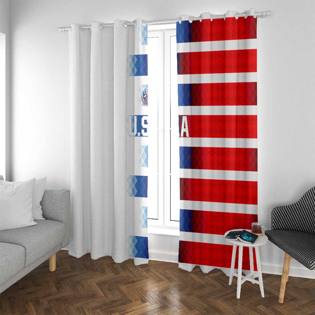 USA Soccer Window Curtain Summer Paris 2024 - Wonder Print Shop
