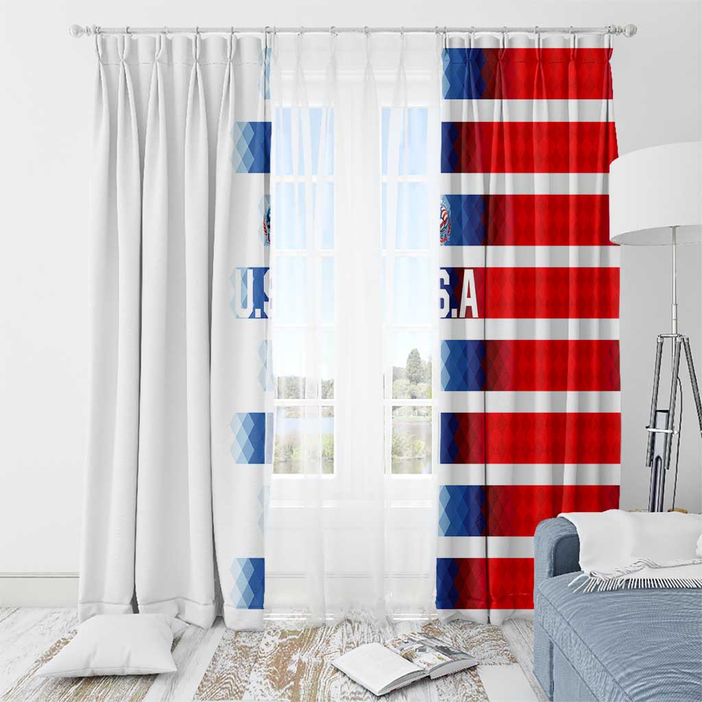 USA Soccer Window Curtain Summer Paris 2024 - Wonder Print Shop