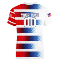 USA Soccer Women V-Neck T-Shirt Summer Paris 2024 - Wonder Print Shop