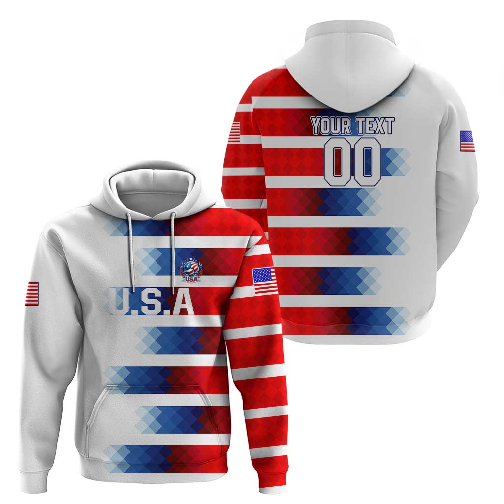 USA Soccer Zip Hoodie Summer Paris 2024 - Wonder Print Shop
