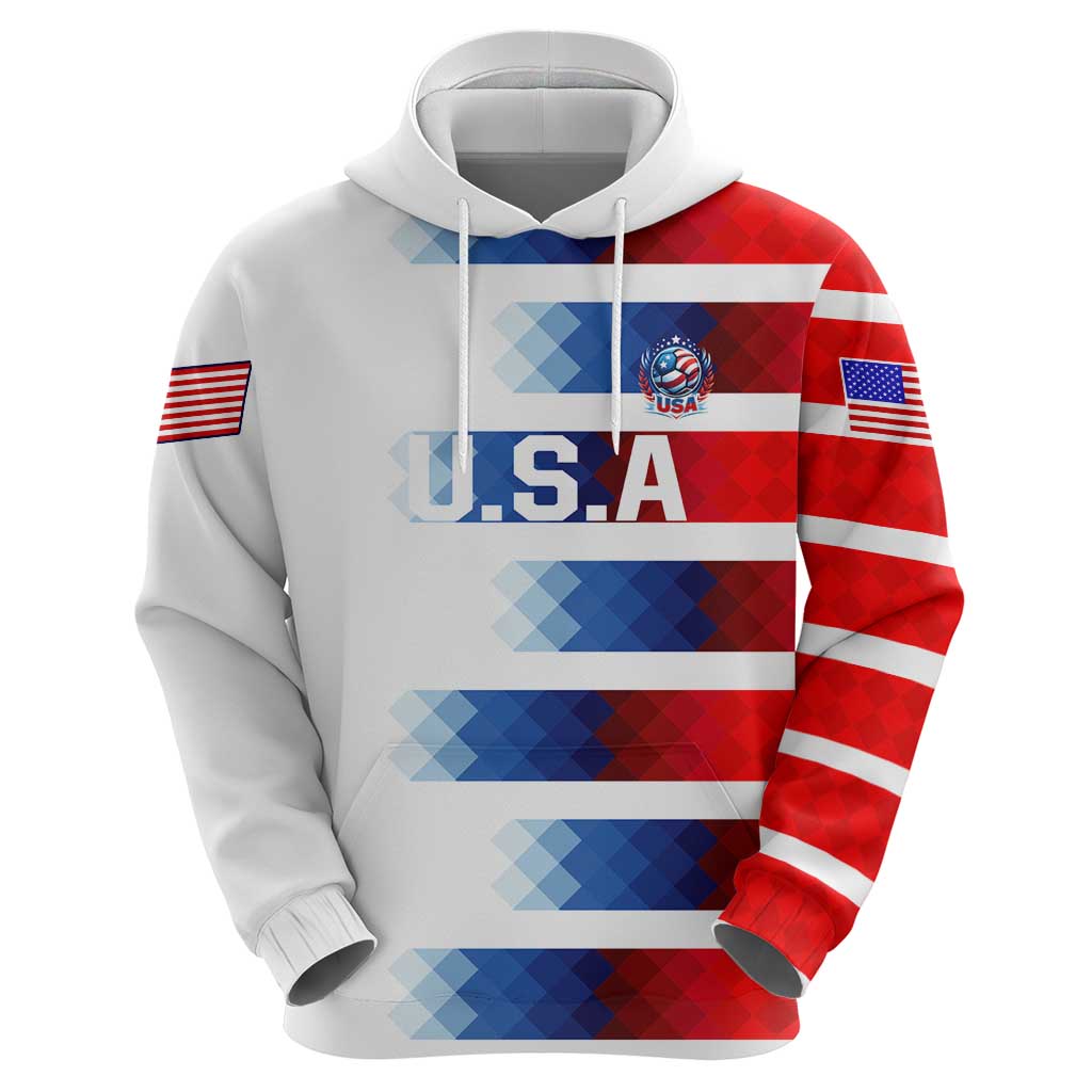 USA Soccer Zip Hoodie Summer Paris 2024 - Wonder Print Shop