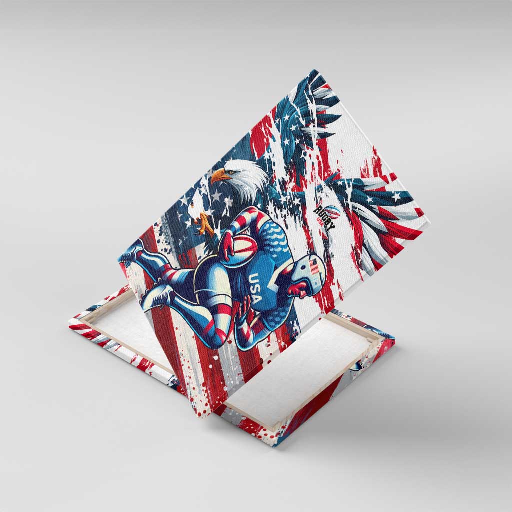 USA Rugby Canvas Wall Art Summer Paris 2024 - Wonder Print Shop