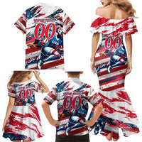 USA Rugby Family Matching Mermaid Dress and Hawaiian Shirt Summer Paris 2024 - Wonder Print Shop