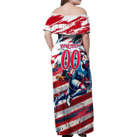 USA Rugby Family Matching Off Shoulder Maxi Dress and Hawaiian Shirt Summer Paris 2024 - Wonder Print Shop