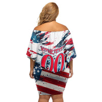USA Rugby Family Matching Off Shoulder Short Dress and Hawaiian Shirt Summer Paris 2024 - Wonder Print Shop
