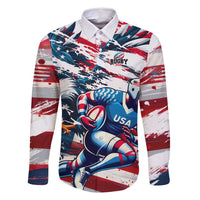 USA Rugby Family Matching Tank Maxi Dress and Hawaiian Shirt Summer Paris 2024 - Wonder Print Shop