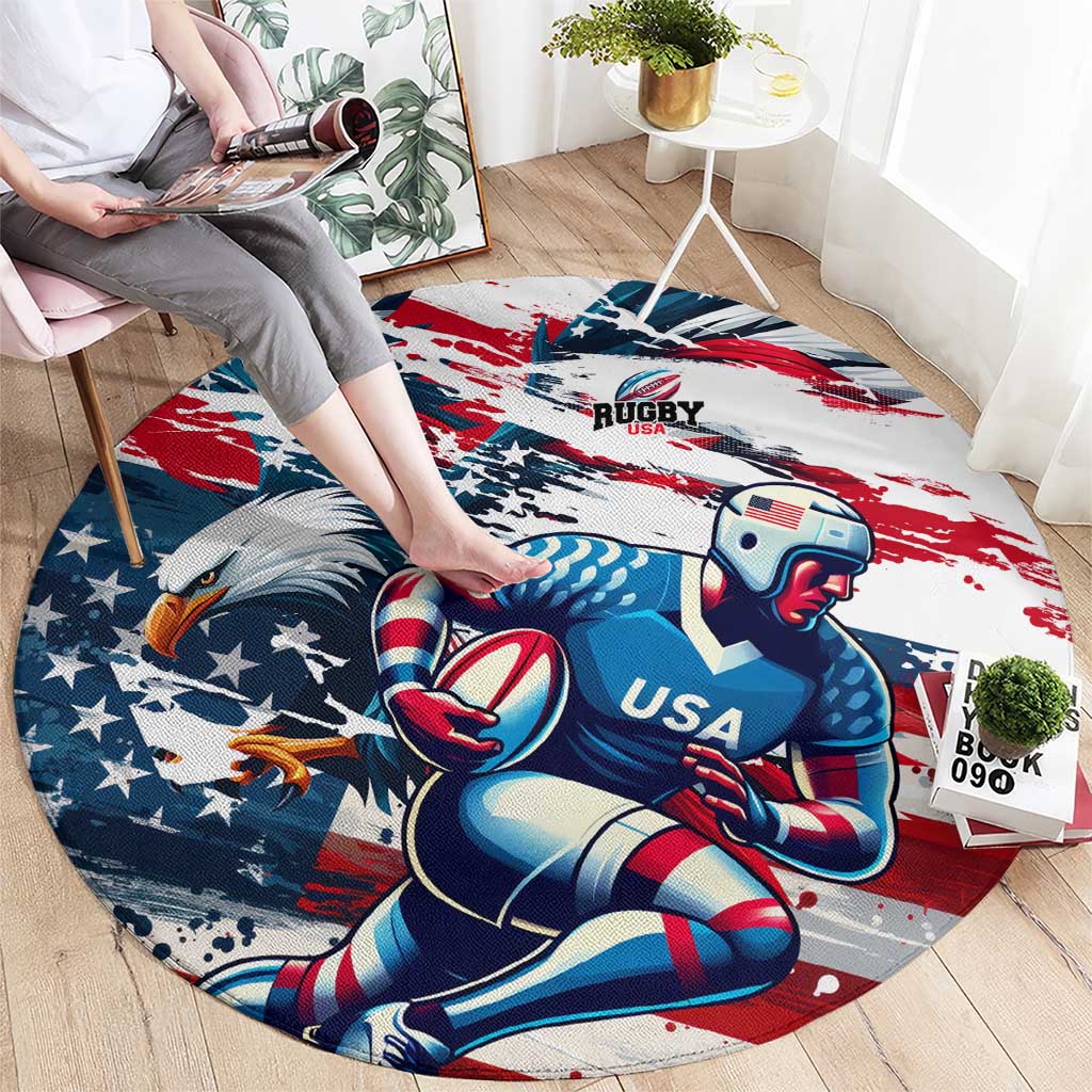 USA Rugby Round Carpet Summer Paris 2024