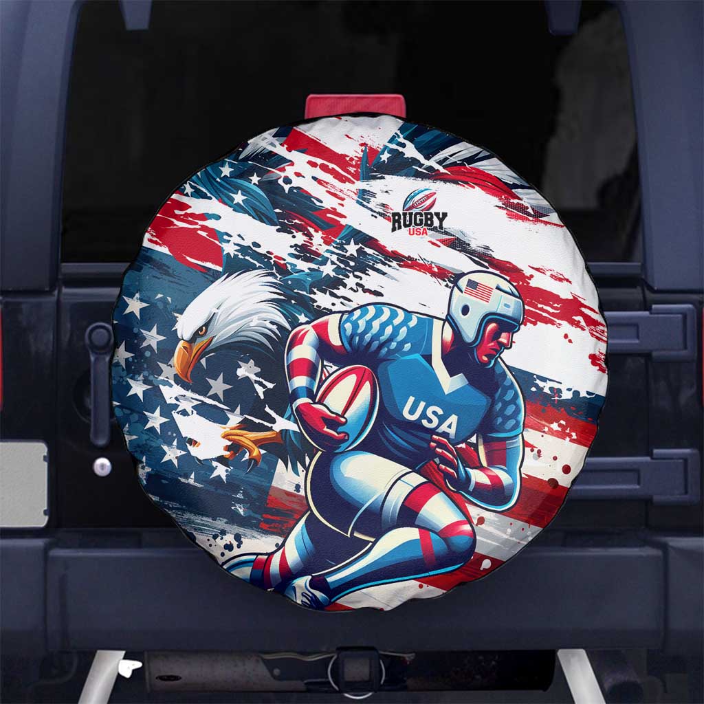 USA Rugby Spare Tire Cover Summer Paris 2024 - Wonder Print Shop