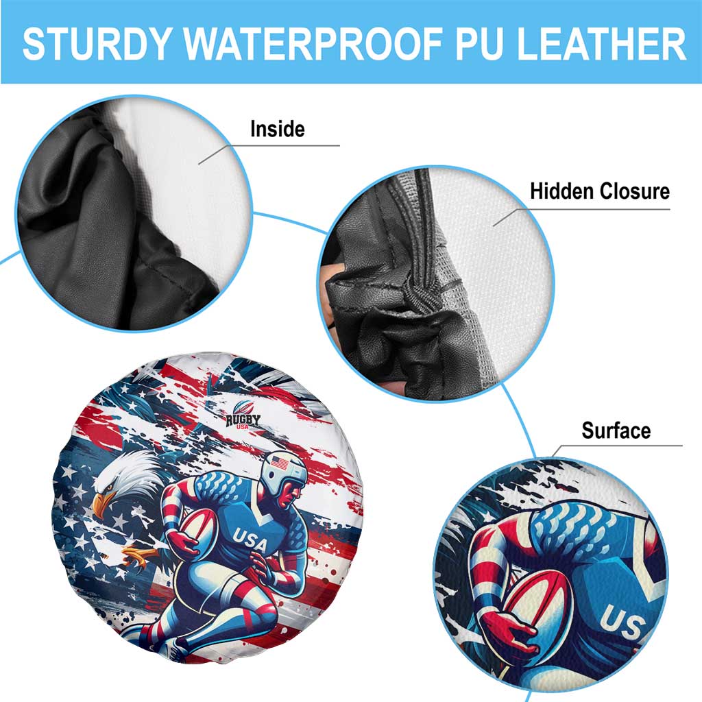 USA Rugby Spare Tire Cover Summer Paris 2024 - Wonder Print Shop
