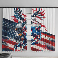 USA Rugby Window Curtain Summer Paris 2024 - Wonder Print Shop