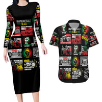 Civil Rights Movement Couples Matching Long Sleeve Bodycon Dress and Hawaiian Shirt Poster Art Black Pride - Wonder Print Shop