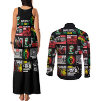 Civil Rights Movement Couples Matching Tank Maxi Dress and Long Sleeve Button Shirts Poster Art Black Pride - Wonder Print Shop