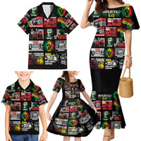 Civil Rights Movement Family Matching Mermaid Dress and Hawaiian Shirt Poster Art Black Pride - Wonder Print Shop
