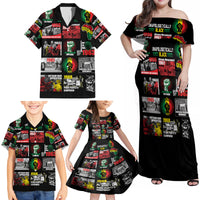 Civil Rights Movement Family Matching Off Shoulder Maxi Dress and Hawaiian Shirt Poster Art Black Pride - Wonder Print Shop