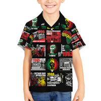 Civil Rights Movement Family Matching Off Shoulder Short Dress and Hawaiian Shirt Poster Art Black Pride - Wonder Print Shop