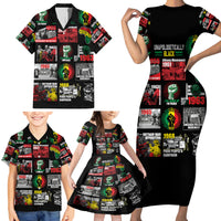 Civil Rights Movement Family Matching Short Sleeve Bodycon Dress and Hawaiian Shirt Poster Art Black Pride - Wonder Print Shop