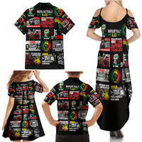 Civil Rights Movement Family Matching Summer Maxi Dress and Hawaiian Shirt Poster Art Black Pride - Wonder Print Shop