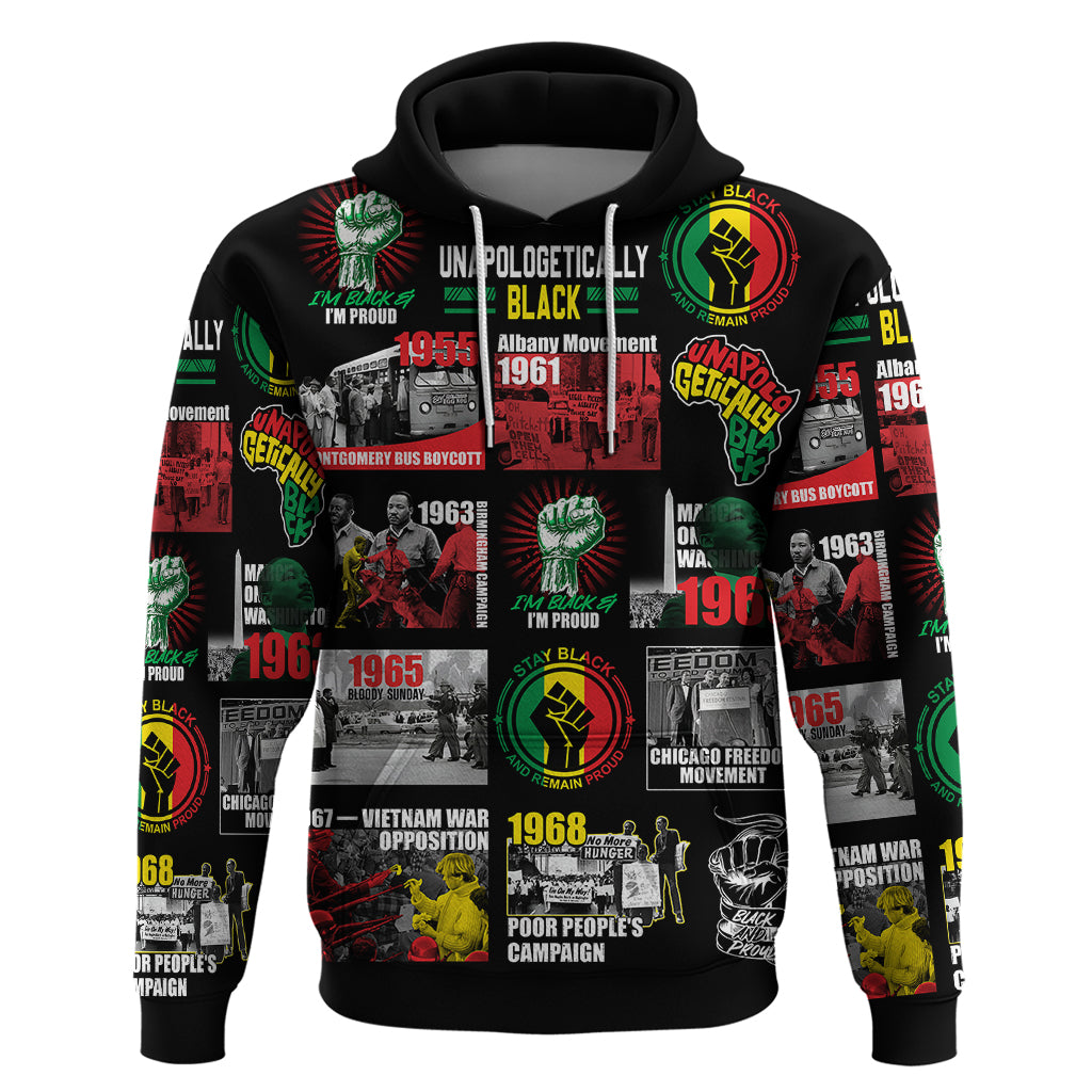 Civil Rights Movement Hoodie Poster Art Black Pride - Wonder Print Shop