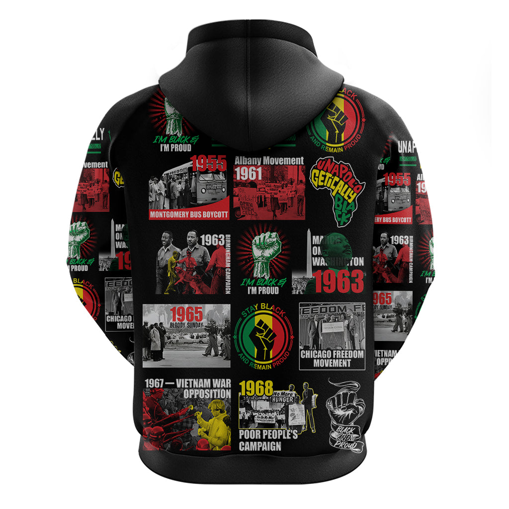 Civil Rights Movement Hoodie Poster Art Black Pride - Wonder Print Shop