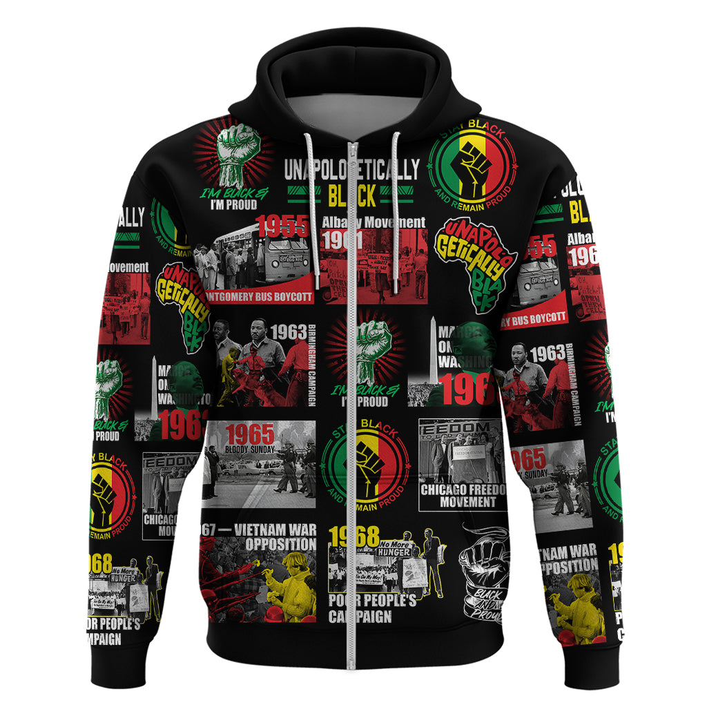 Civil Rights Movement Hoodie Poster Art Black Pride - Wonder Print Shop