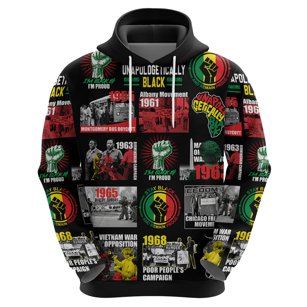 Civil Rights Movement Hoodie Poster Art Black Pride - Wonder Print Shop